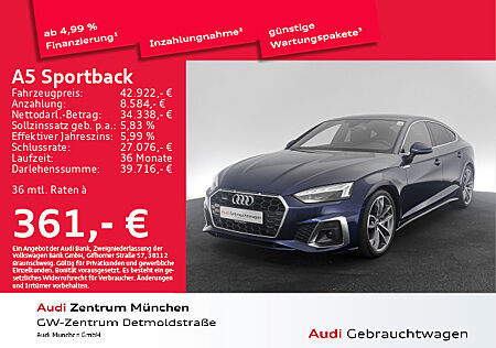 Audi A5 Sportback 50 TDI qu. tiptr. S line AHK/B&O/Virtual/Matrix