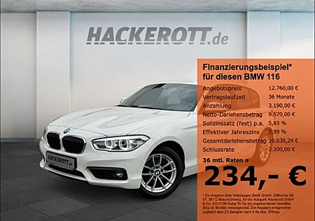 BMW 116 i Advantage 1.5l 80KW (109 PS) LED Navi PDC v+h