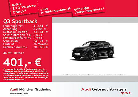 Audi Q3 Sportback 45 TFSI e S line LED MMI+ Assistenz-Paket