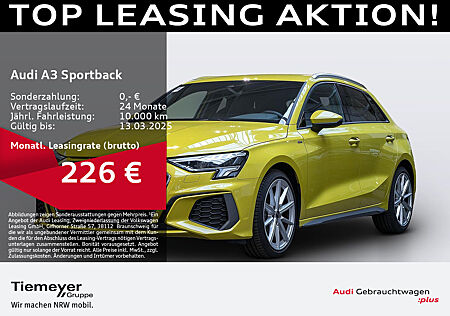 Audi A3 Sportback 30 TDI 2x S LINE LM18 AHK NAVI+ SITZH