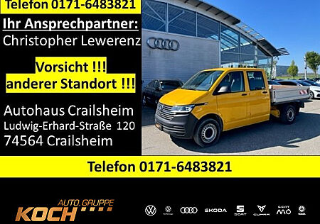 VW T6 .1 Pritsche Doka 2.0 TDI AHK LED Klima 6 Sitz