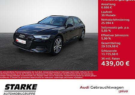 Audi A6 Avant 50 TFSi e S tronic quattro Sport NaviPlus Pano Leder AHK Kamera OptikPaket-schwarz B&O VirtualCP APS-Plus ACC GRA