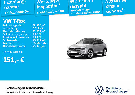 VW T-Roc 1.5 TSI DSG Style Navi LEDPlus DAB+ FrontAssist