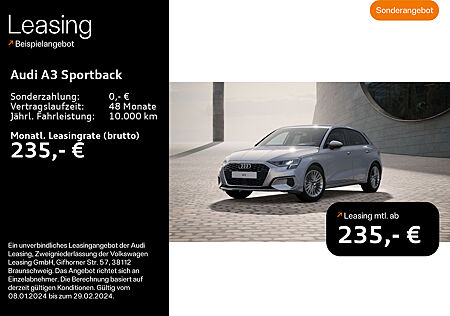 Audi A3 Sportback 30 TFSI advanced Virtual*Navi*Sound