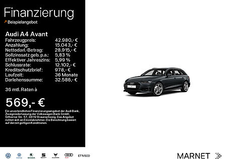 Audi A4 Avant Advanced 40 TDI quattro*Navi*PDC*Virtual Cockpit*Kamera*Sitzheizung