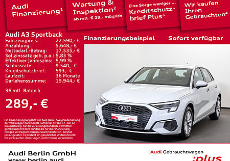 Audi A3 Sportback 30 TFSI 6-G. SITZHZG PDC MATRIX HUD