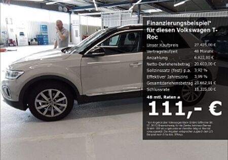 VW T-Roc 1.0 TSI Style 3,9% AHK-abnehmbar Navi digitales Cockpit Massagesitze LED ACC