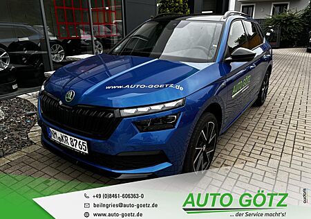 Skoda Kamiq Monte Carlo DSG AHK-Vorb.*Navi*DAB*VZE*LED*Tempomat*SmartLink*Panorama*DigiCockpit*elektr. Heckkl.*Kamera*Kessy*Freispr.*Sitzheiz*PDC*vo+hi*Alu*LichtAssist*SpurAssist*Connect*Sunset*ZV-Funk*4xEFH*Ladeboden*Nebel*Armlehne*Metallic