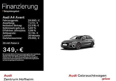 Audi A4 Avant 40 TDI qu 2x S line S tro*B&O*HUD*Matrix*S-Sitze*Virtual*Navi+*360° Kamera*ACC*AHK*