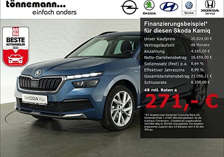 Skoda Kamiq CLEVER TSI DSG+LED+NAVI+SITZ-/LENKRADHEIZUNG+RÜCKFAHRKAMERA+INDUKTIONSLADEN