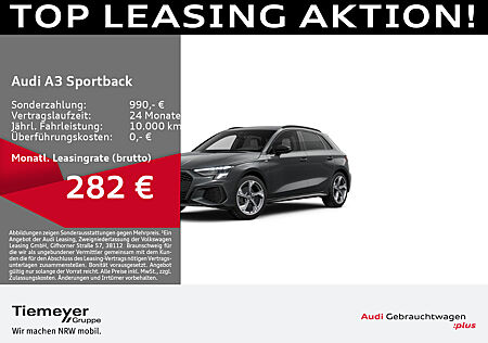 Audi A3 Sportback 40 TFSIe 2 x S LINE LM18 AHK ACC ASSIST