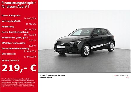 Audi A1 Sportback Advanced 25 TFSI 5-GANG LED APP SHZ PDC MUFU FSE