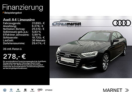 Audi A4 Limousine Advanced 40 TFSI S line*Navi*Matrix*Alu*PDC*Virtual Cockpit*Kamera*Sitzheizung