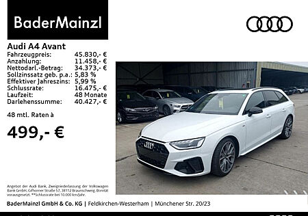 Audi A4 Avant 40 TFSI quattro S line AHK B&O Pano LED