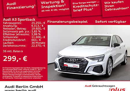 Audi A3 Sportback S line 45 TFSI e S tr. PDC DAB AHK