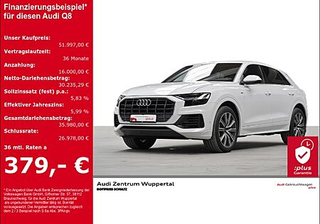 Audi Q8 55 TFSI S-LINE AHK LUFT LEDER KAMERA GARANTIE DAB E SITZE