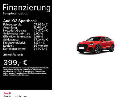 Audi Q3 Sportback 45 TFSI quattro S-LINE*MATRIX*AHK*VIRTUAL*NAVI-PLUS*KAMERA*SONOS*19ZOLL