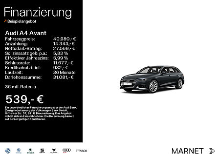 Audi A4 Avant Advanced 35 TFSI*Navi*LED*AHK*PDC*Virtual Cockpit*Kamera