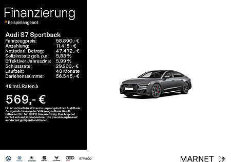 Audi S7 Sportback 3.0 TDI quattro*Navi*Matrix*Alu*B&O*PDC*Virtual Cockpit*Kamera