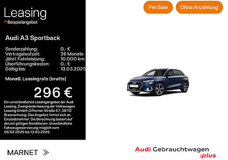 Audi A3 Sportback Advanced 40 TFSI e*Navi*LED*Alu*PDC*Virtual Cockpit*Sitzheizung