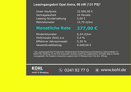 Opel Astra L ST GS Line 1.2 Navi SHZ DAB Keyless Tech-Paket