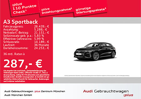 Audi A3 Sportback 35 TDI S tronic S line Virtual/Navi+/ACC/PDC/SitzHzg