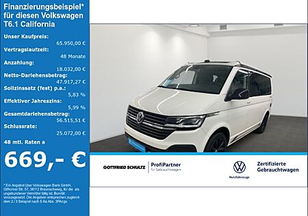 VW T6 California T6.1 California 4M TDI Beach Camper Edition 4Motion 2.0 DSG Markise Navi AHK Komfortpakeket Standheizung