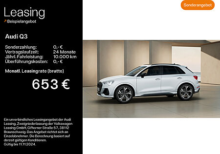 Audi Q3 40 TFSI qu 2x S line S tro*Sonos*Pano*Standh*Matrix*Virtual*Navi+*Assistenz*Optik*AHK*