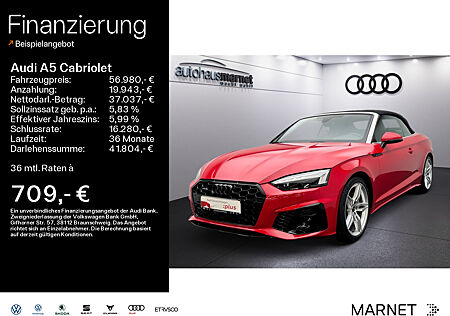 Audi A5 Cabriolet 40 TDI quattro comp. edition S line*Navi*Matrix*HUD*AHK*PDC*Virtual Cockpit*Kamera