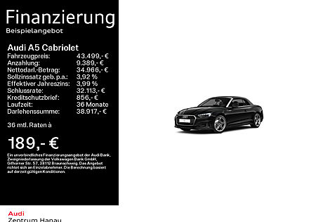 Audi A5 Cabriolet 35 TFSI *MATRIX*AHK*VIRTUAL*18ZOLL*