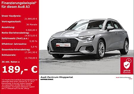 Audi A3 Sportback 35 TFSI AHK DAB LED SHZ GARANTIE PDC VO HI NAVI