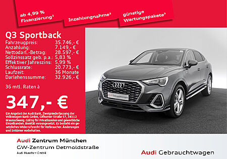 Audi Q3 Sportback 45 TFSI e S line Virtual Pano 19" Navi Sitzhzg. PDC S tronic