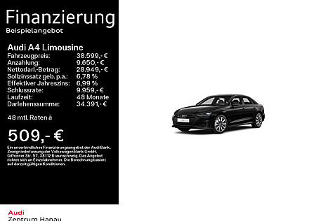 Audi A4 Limousine 40 TFSI quattro advanced KAMERA*NAVI*18ZOLL