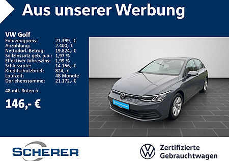 VW Golf VIII 1.5 TSI Life NAVI/APP/SHZ/GJR/GARANTIE