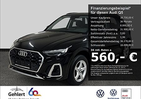 Audi Q5 quattro 40 TDI AHK-klappbar El. Panodach Navi digitales Cockpit Soundsystem LED Blendfreies Fernl.