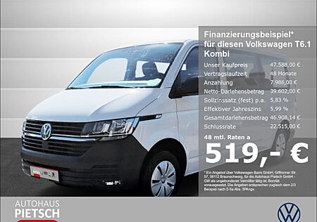 VW T6 Kombi T6.1 Kombi 2.0 TDI LR Kurvenlicht DAB Notbremsass. PDC Berganfahrass. Klima BT el.SP