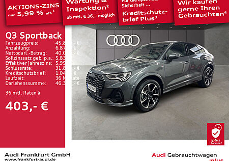 Audi Q3 Sportback 35 TFSI S tronic S line LED SONOS Navi Tempomat