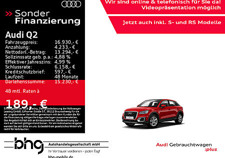 Audi Q2 1.4 TFSI sport LED Pano Navi Leder Sitzheizg