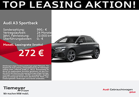 Audi A3 Sportback 40 TFSIe 2x S LINE LM18 AHK OPTIK-PKT