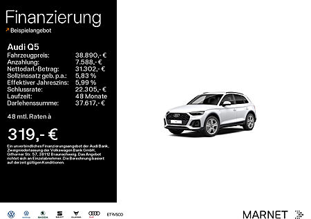 Audi Q5 50 TDI quattro S line edition*Navi*Matrix*Alu*HUD*PDC*Virtual Cockpit*Kamera