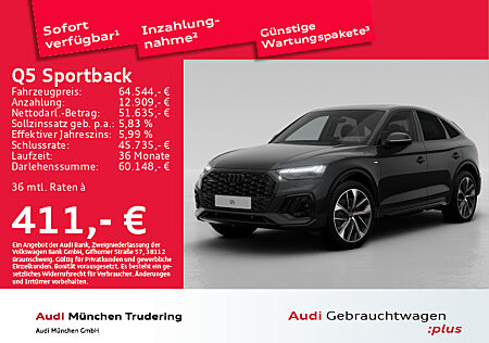 Audi Q5 Sportback S line 45 TFSI quattro S tronic Anhängevorrichtung Assistenzpaket Stadt + Tour Interieur S line Panorama Glasdach