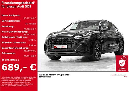 Audi SQ8 V8 TDI LUFT STANDHZG AHK PANO HEADUP MATRIX KAMERA S SPORTSITZE ALCANTARA DACHHIMMEL