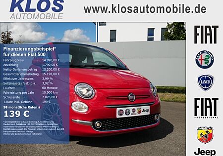 Fiat 500 1.0 GSE HYBRID RED 70PS TECH KOMFORT NAVI PDC ALU KLIMAAUTOMATIK