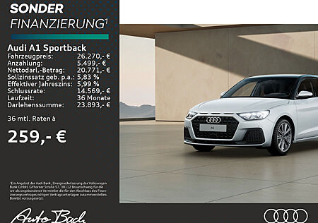 Audi A1 Sportback advanced 25TFSI Stronic LED Sitzheizung virtual EPH DAB