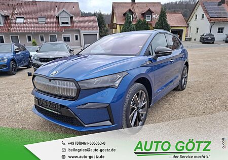 Skoda Enyaq 85 x Sportline Maxx WÀrmepumpe* 4x4*AHK-Vorb.*Navi*DAB*VZE*LED*ACC*SmartLink*Panorama*DigiCockpit*elektr. Heckkl.*AreaView*ParkAssist*Kessy*BlindSpot*Freispr.*Sitzheiz*PDC*vo+hi*Soundsyst*Alu*LichtAssist*SpurAssist*DCC*Connect*Sunset*ZV-Funk*4xEFH*Ladeboden*Lenkradheiz*beheiz.Frontscheibe*Arm