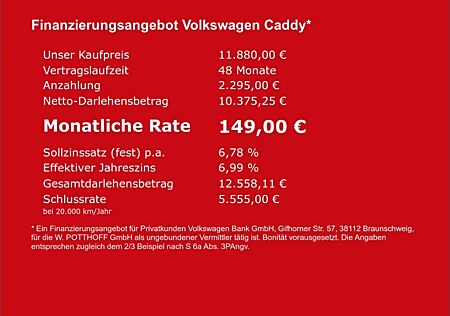 VW Caddy Kasten2,0 TDI 1.Hand/Scheckheft