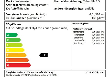 VW T-Roc Life 1.5 TSI NAVI+SITZHZ+ACC+PDC+CARPLAY