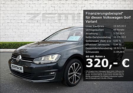 VW Golf Variant VII 1.4 TSI DSG Allstar AHK Kamera AHK-klappbar Navi Bi-Xenon Dyn. Kurvenlicht