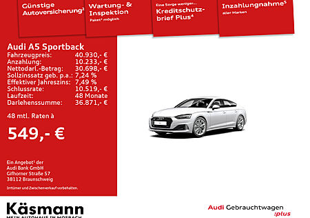 Audi A5 Sportback advanced 40TDI quatt AHK MATRIX KAM