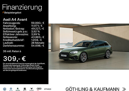 Audi A4 Avant 45 TFSI qu 2x S line S tro*B&O*HUD*Pano*Standh*Matrix*Virtual*Navi+*Tour*Stadt*Parken*Optik*AHK*